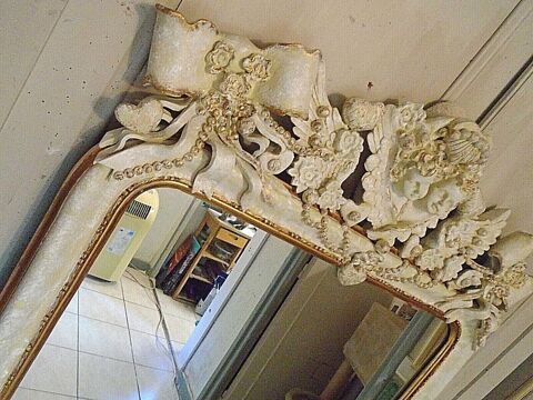 Chic Blanc Miroir Ancien Panoramique Baroque  166CM/92CM Paris 20 (75)