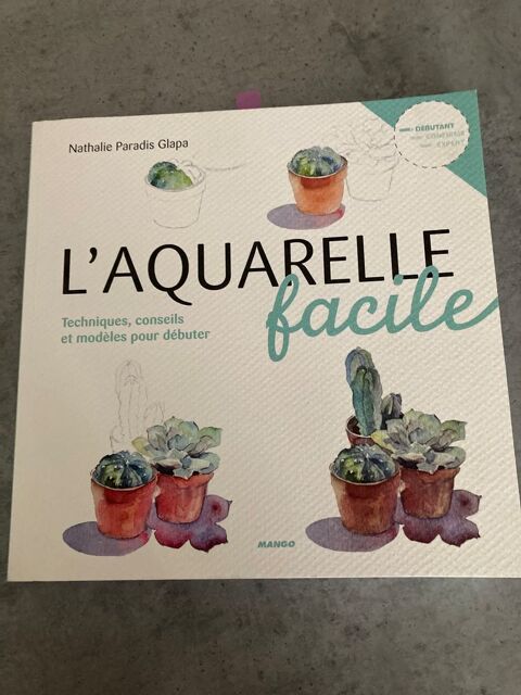 Livre  l'aquarelle facile  + pinceaux Malakoff (92)