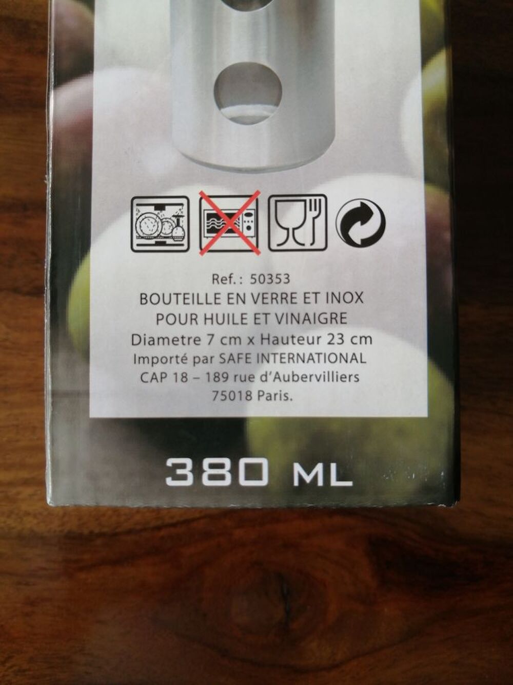 Bouteille en Verre et Inox (toute neuve) Cuisine