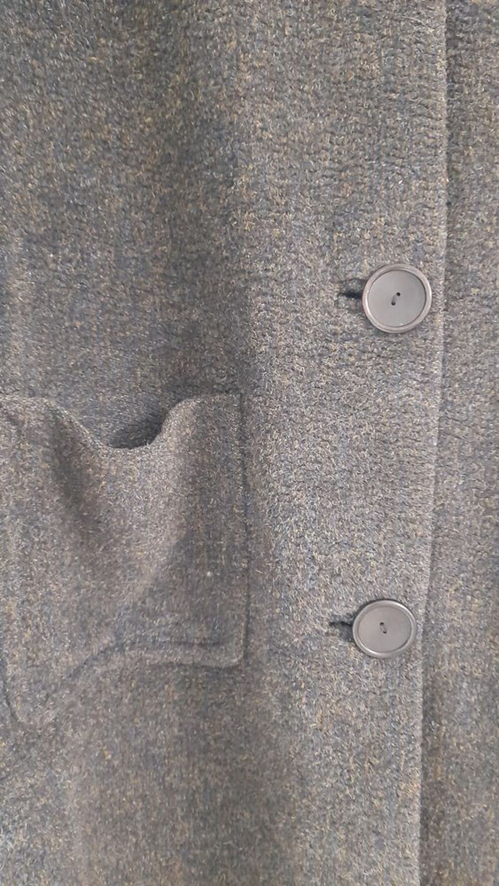 MANTEAU NOIR CHINE Vêtements