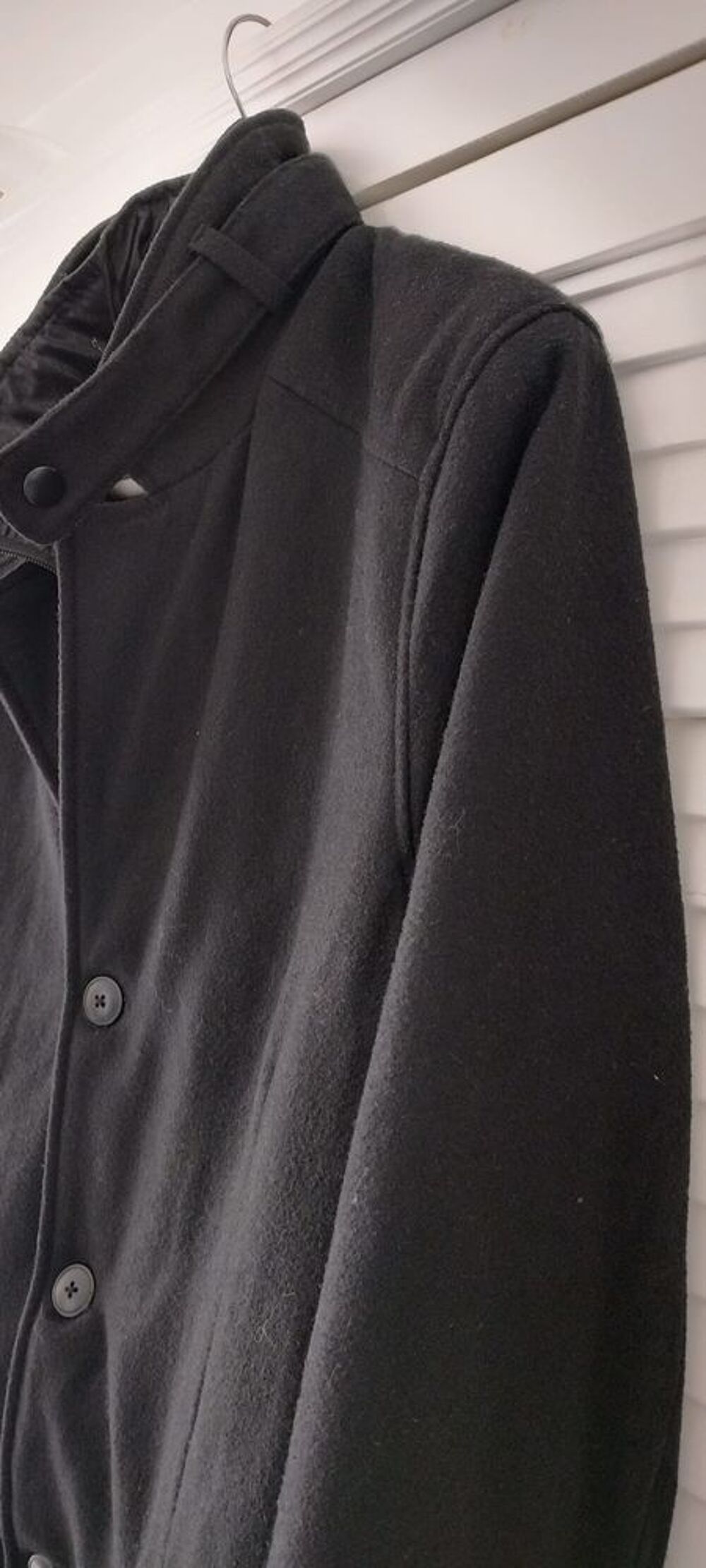 Manteau Homme Ajust&eacute; en Laine M&eacute;lang&eacute;e en Fibres Durables Vêtements