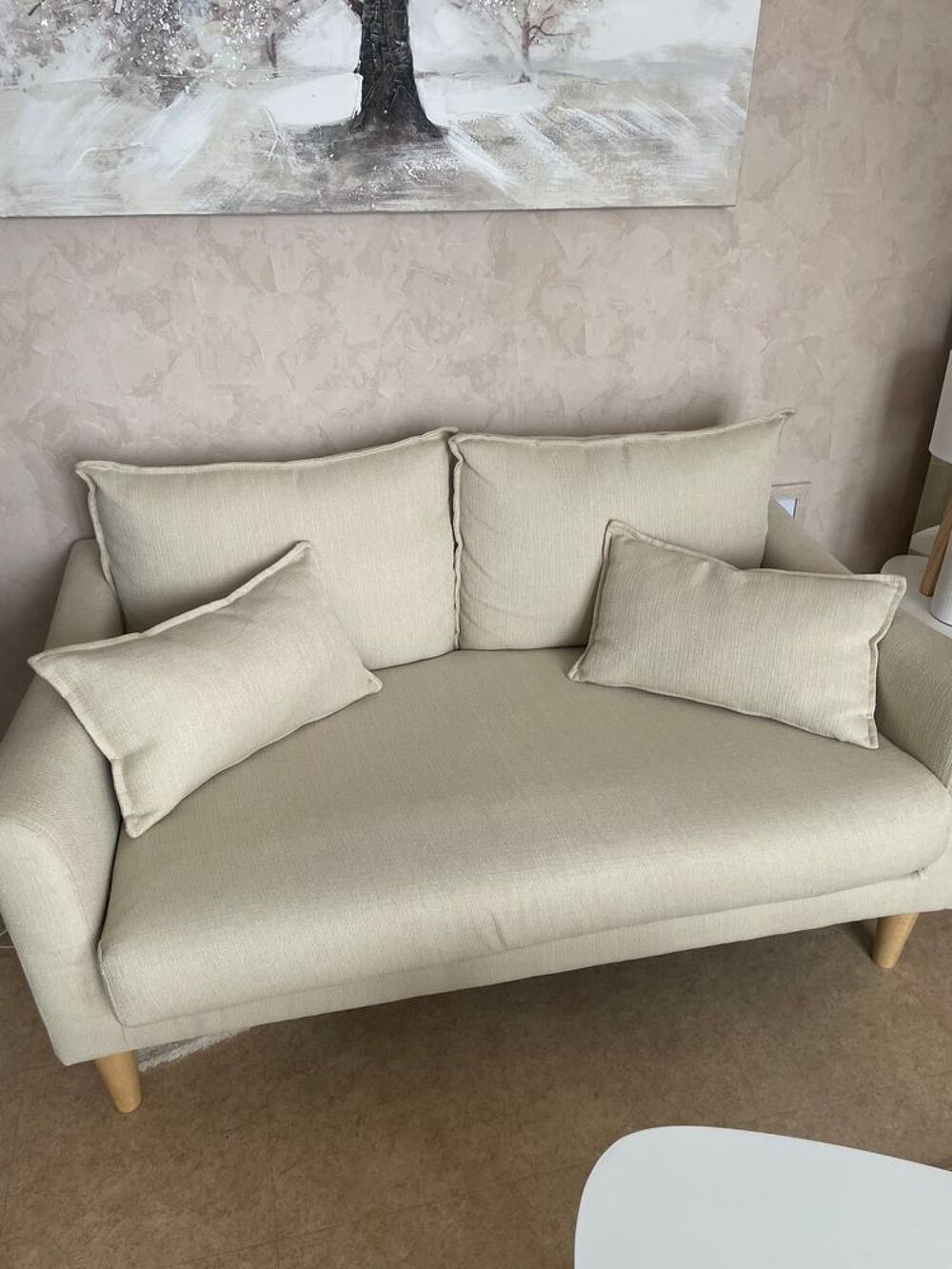 Canap&eacute; 2 places miloboo beige Meubles