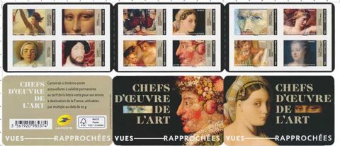 Carnet 12 timbres neufs   CHEFS D'OEUVRE DE L'ART   7 Pamiers (09)