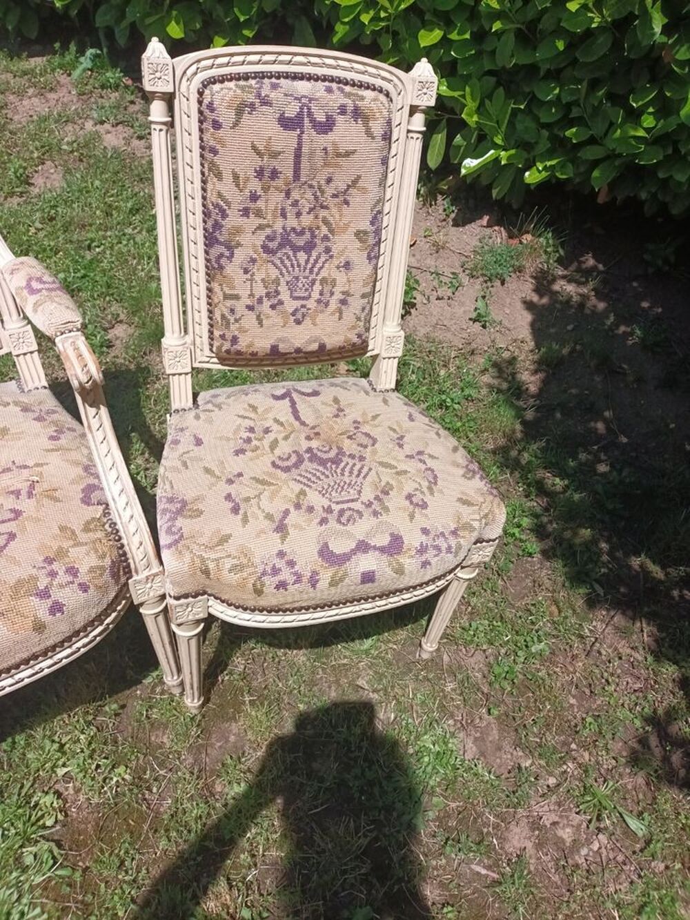 lot de 3 fauteuils et 2 chaises &eacute;poque empire Meubles