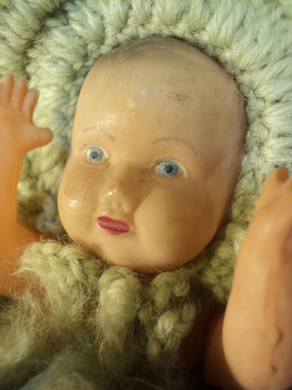 Ancienne Petite Poup&eacute;e Poupon Cellulo&iuml;d ou Rhodo&iuml;d 