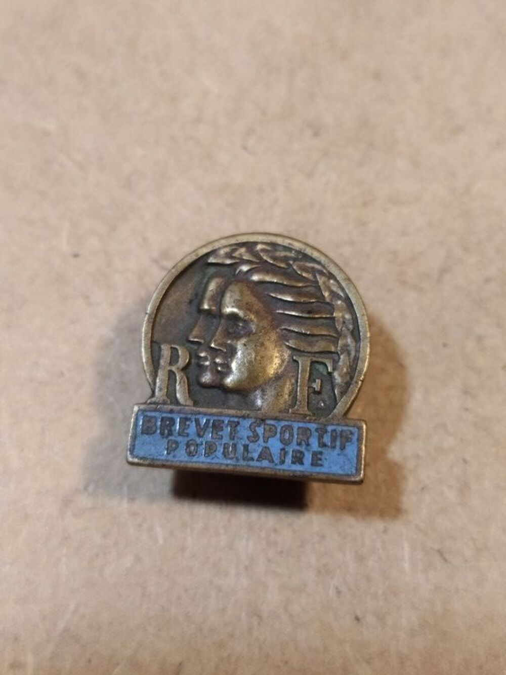 Ancien Insigne Boutonni&egrave;re Brevet Sportif Populaire 1930 