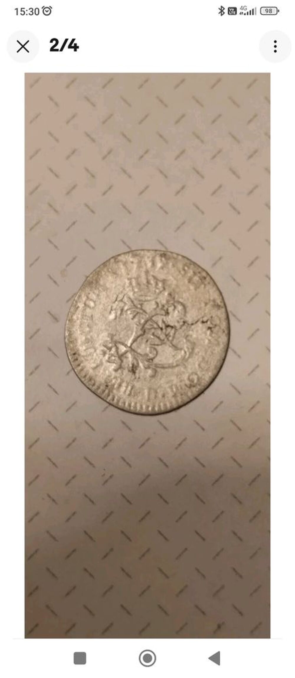 Double sol aux 2 L 1739 D en argent 