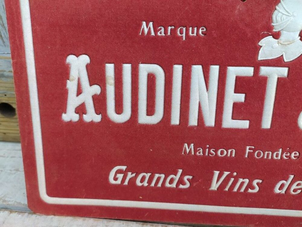 Ancien Carton Publicitaire Vins de Bordeaux Audinet et Buhan 