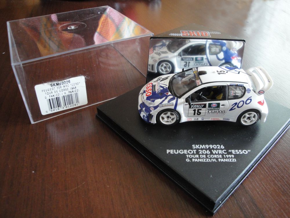 Peugeot 206 WRC Esso tour de Corse 1999 Skid 1/43 