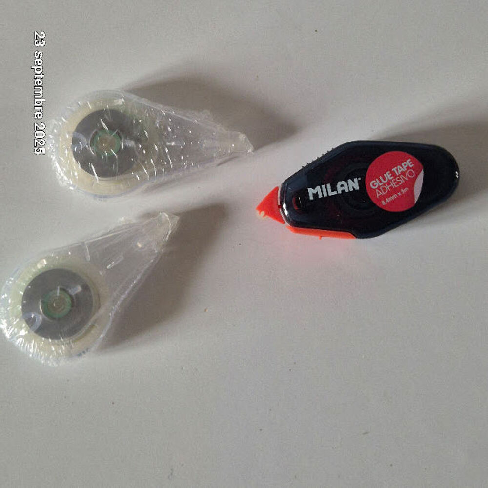 Lot de 2 rubans blanco et 1 ruban adh&eacute;sif en souris, neufs Bricolage