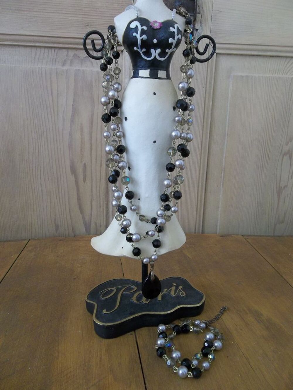  bijoux vintage LDADPR collier triples rangs + bracelet Bijoux et montres