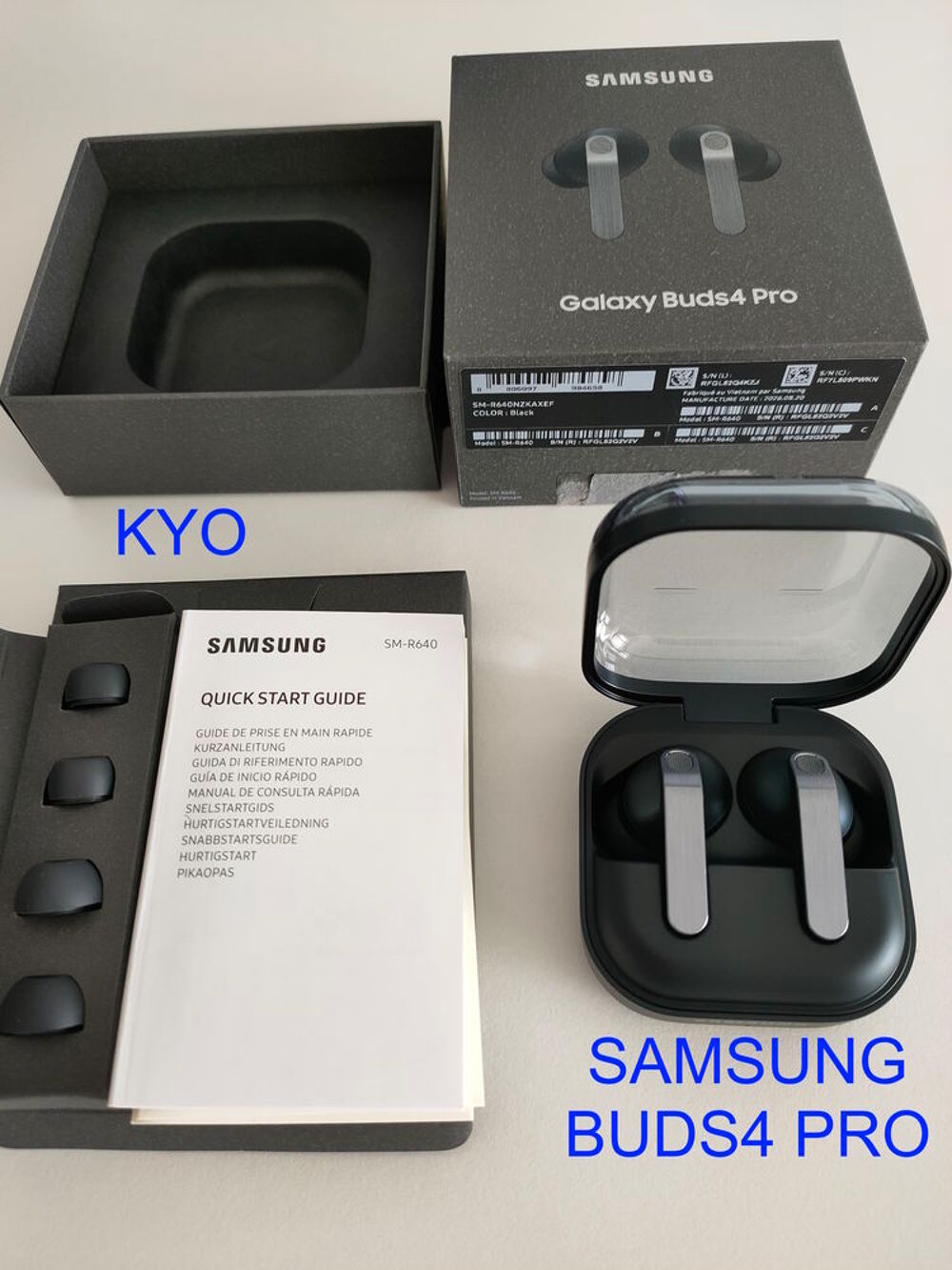 SAMSUNG Galaxy Buds4 Pro, oreillettes Bluetooth noir Black Audio et hifi