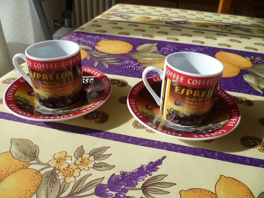Duo tasses Expresso cuisine caf&eacute; maison TV mode 