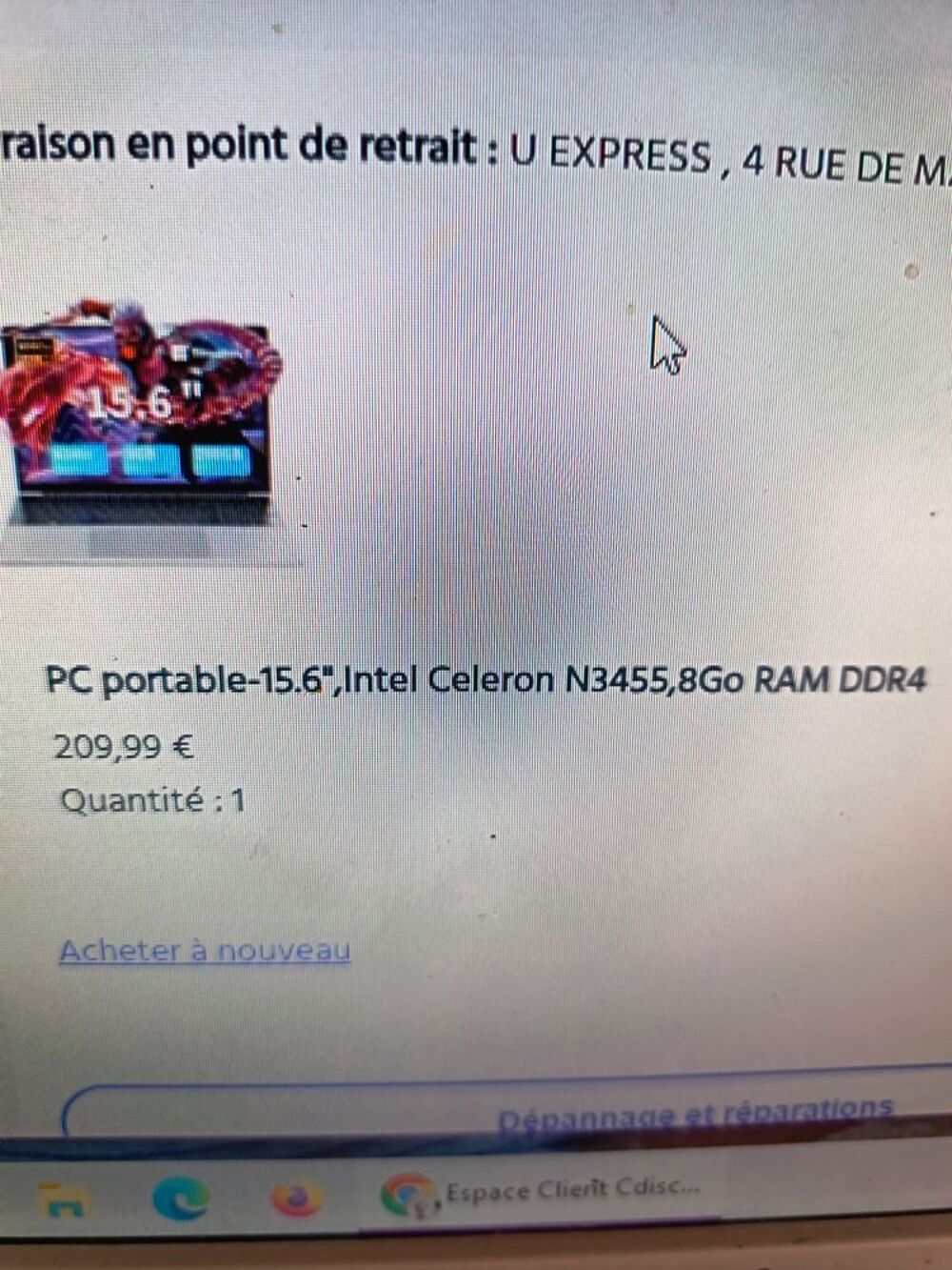 Ordinateur portable Matériel informatique