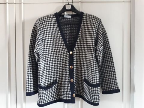 Gilet bleu marine/blanc - 42/44 - EXCELLENT �TAT 12 Villemomble (93)