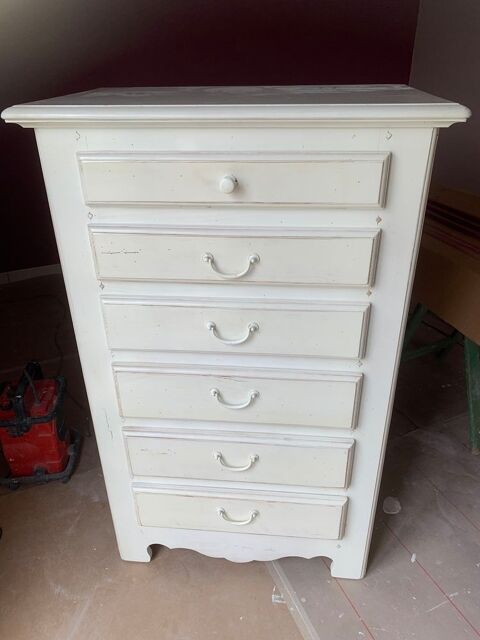 Commode Blanche 6 Tiroirs 180 Blaye (33)