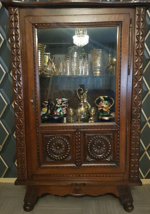 Vitrine vintage en chêne massif 150 Lyon 8 (69)