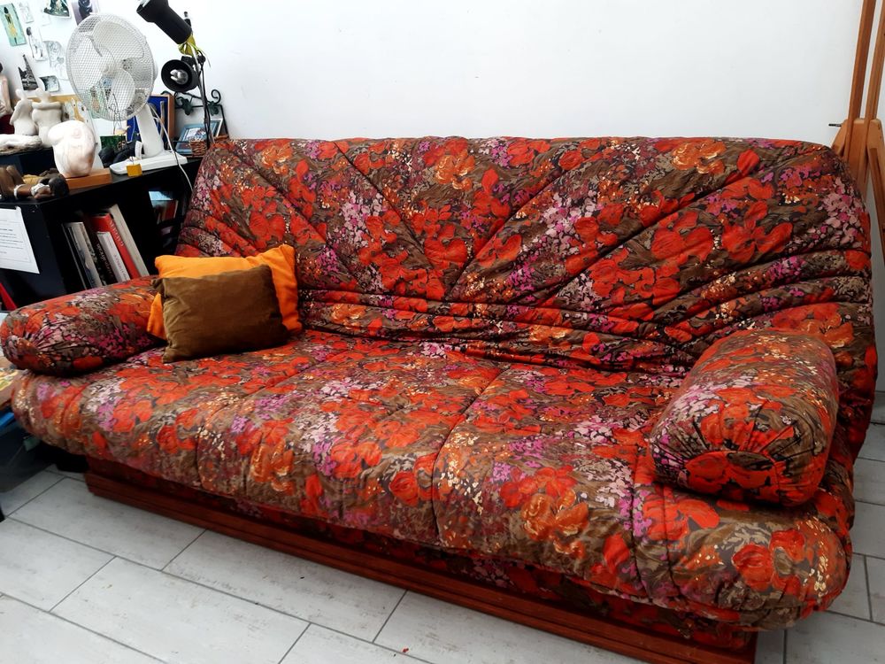 Clic clac convertible lit 140cm Housse imprim&eacute;e Meubles