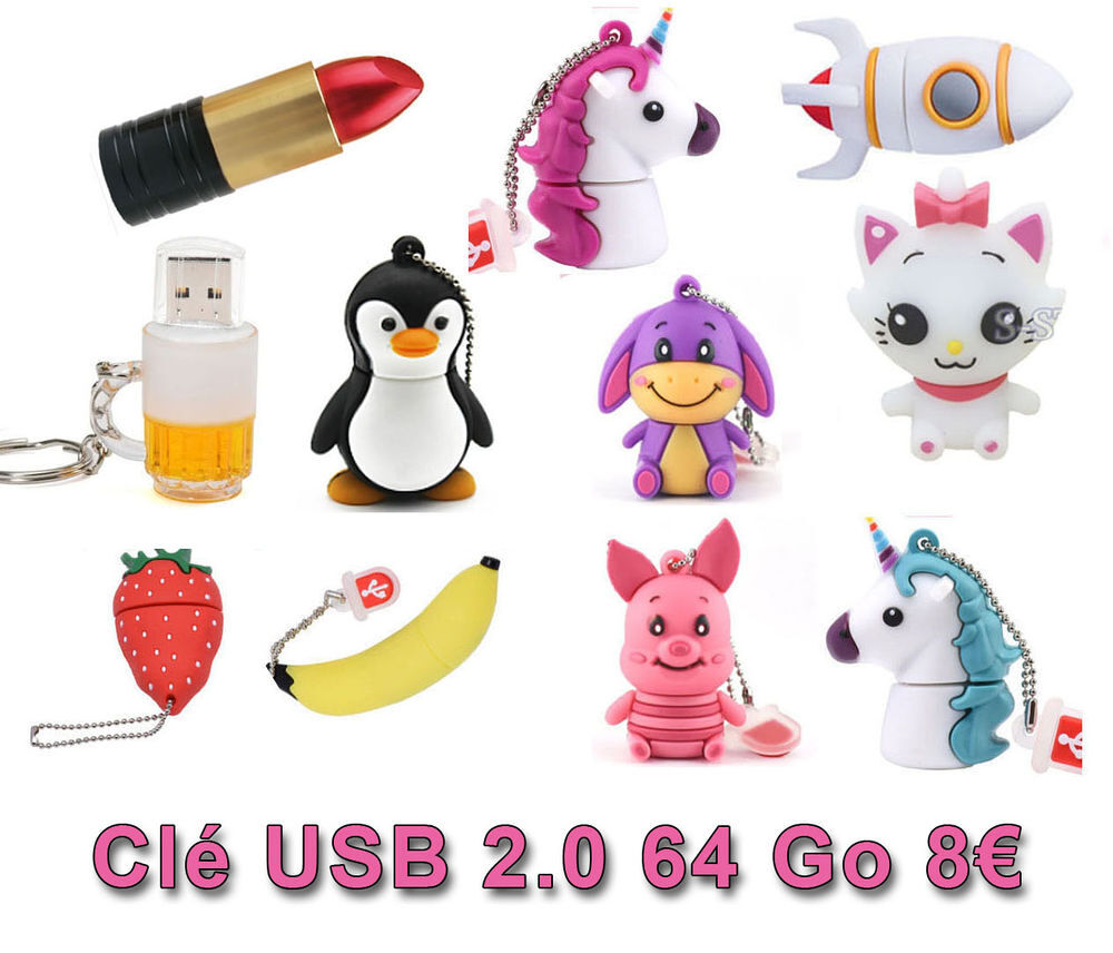 Cl&eacute; USB TOON 32 &amp; 64 Go Matériel informatique