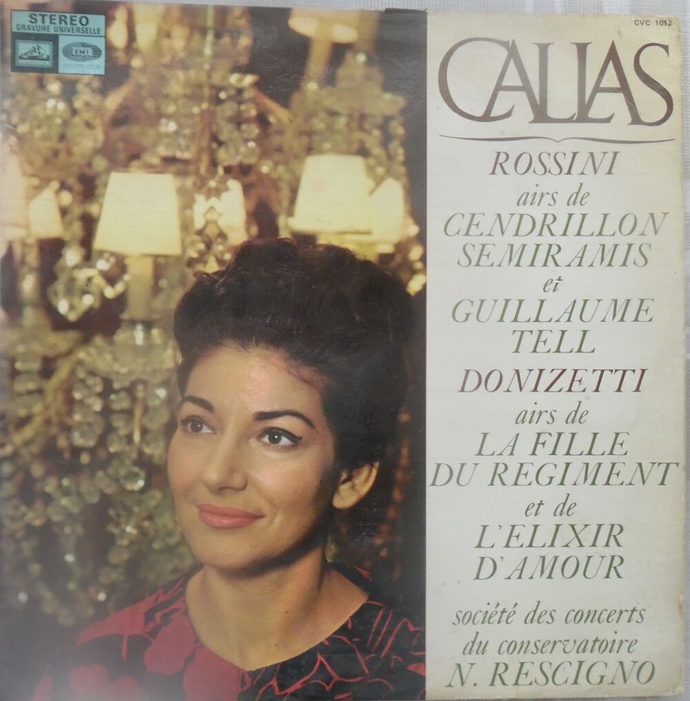 MARIA CALAS ROSSINI EMI PATHE MARCONI LA VOIX DE SON MAITRE CD et vinyles