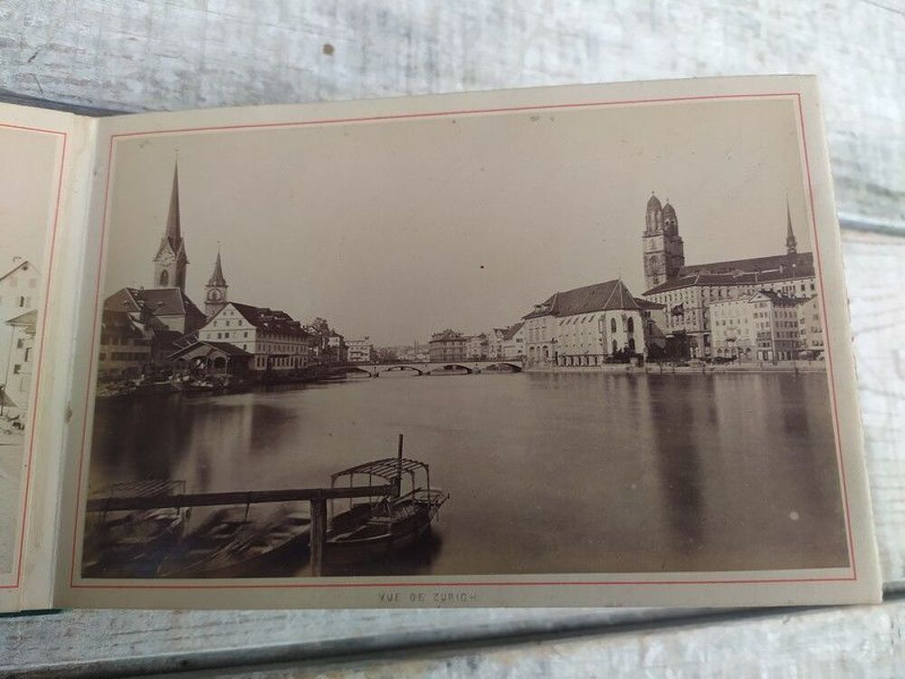 SUISSE ZURICH Album Souvenir 12 Photographies Albumin&eacute;es XIX 