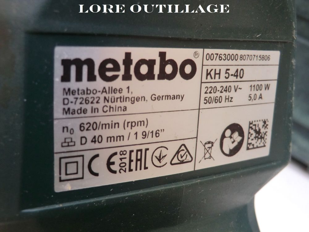 METABO KH 5-40 / Perforateur - Burineur Bricolage