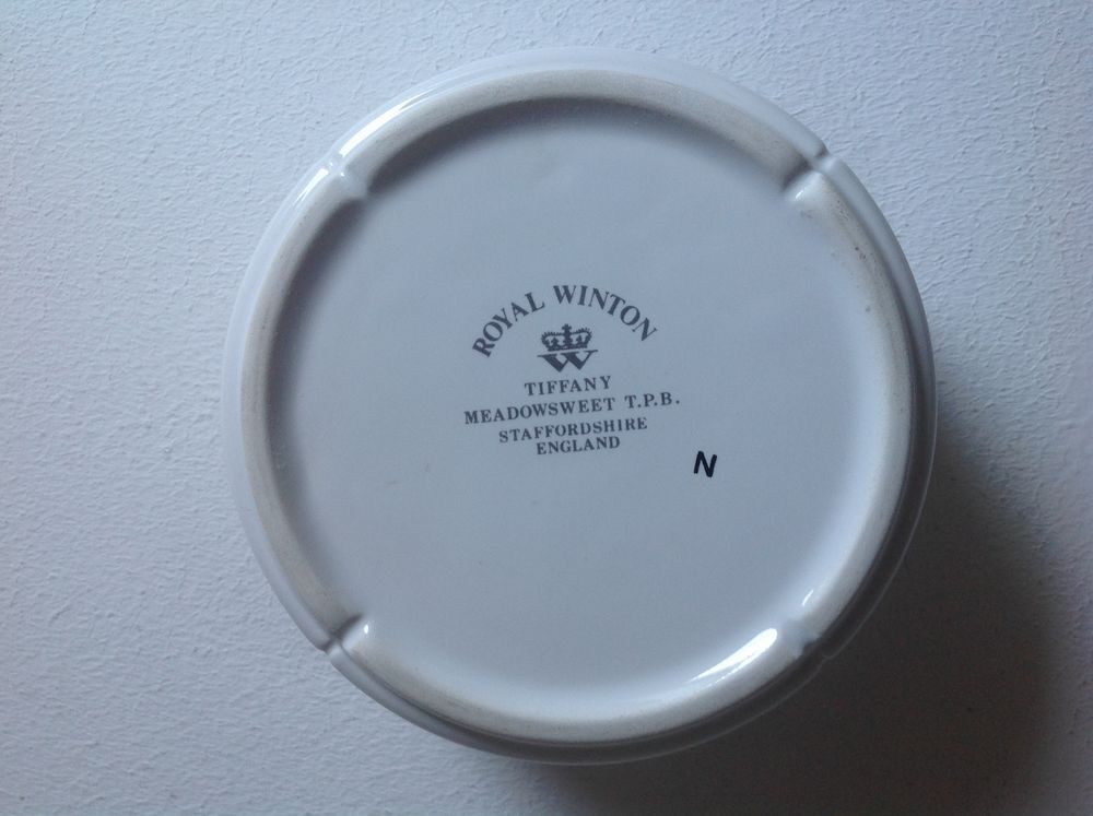 BOITE PORCELAINE ROYAL WINTON TIFFANY MEADOWSWEET Envoi Poss Décoration