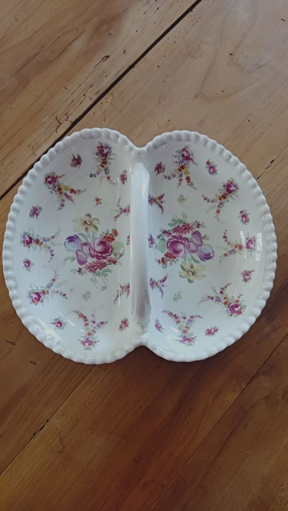 Plat ou serviteur en porcelaine ancien Décoration