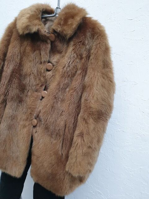 Veste en vison couleur camel, Vintage Taille M 285 Antony (92)