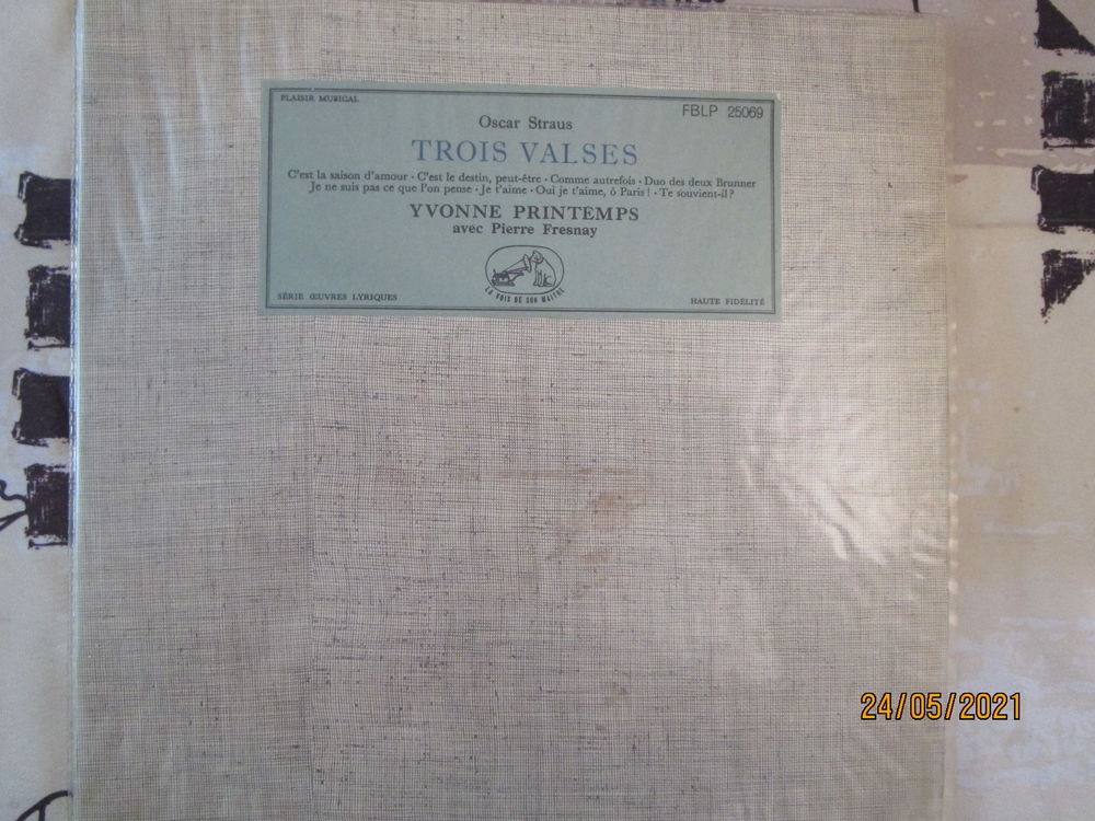 vinyle de STRAUS " trois valses" en 25 cm CD et vinyles