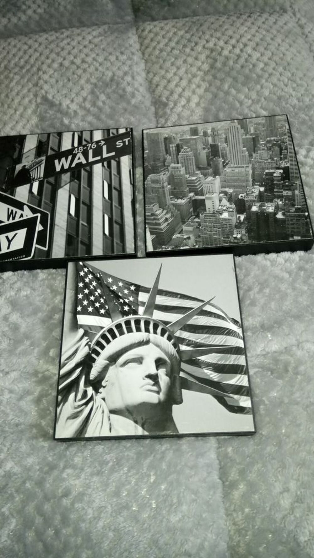  Lot de 3 Cadres New York Décoration