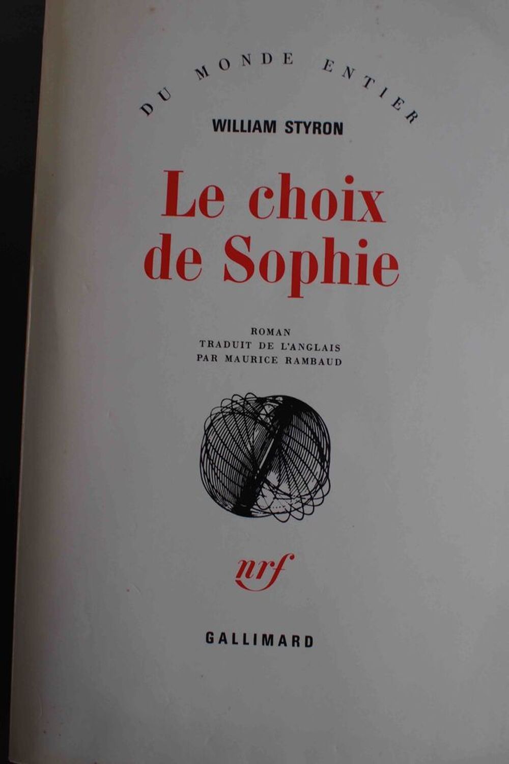 Le choix de Sophie - William Styron, Livres et BD