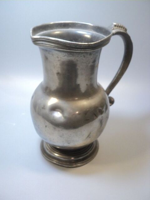 Ancien Pichet �tain XVIIIe Marque Poin�on Couronne I.B.F 200 Loches (37)