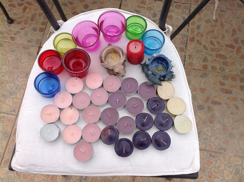 ensemble de porte bougies et bougies D�coration