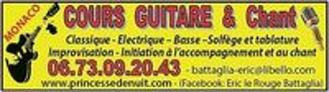   COURS DE GUITARE & DE CHANT A DOMICILE sur le 06 