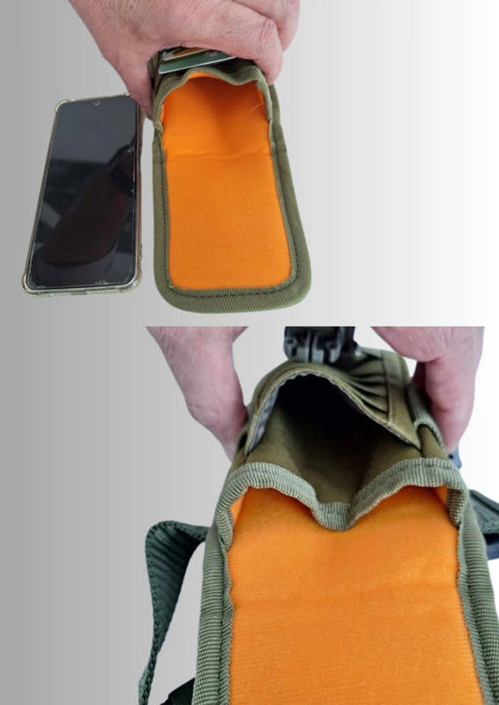 &Eacute;tui de t&eacute;l&eacute;phone portable et CB avec fixation Molle Sacoche Sports