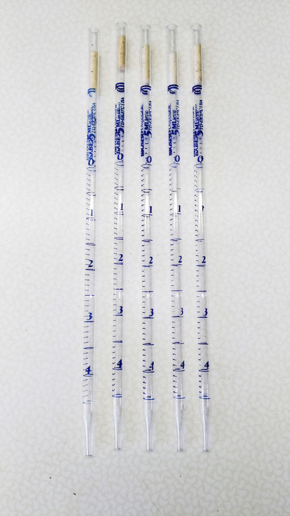 Pipettes en verre 1 ml et 5 ml Bricolage