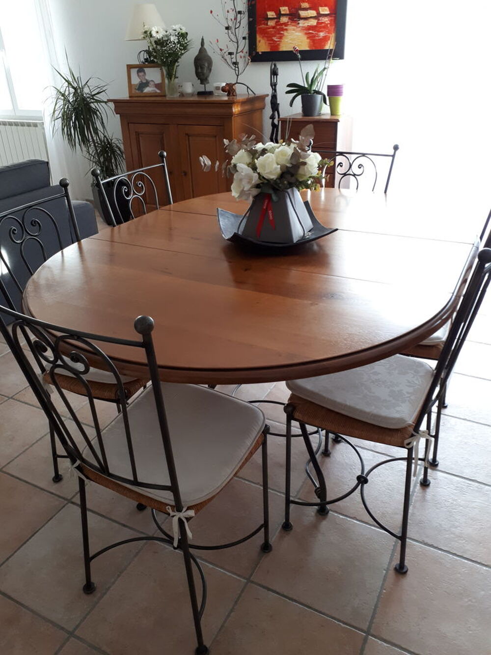 TABLE 100% CHENE MASSIF + 1 ALLONGE Meubles