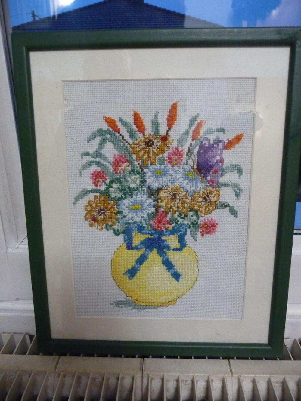 CANEVAS VASE/FLEURS S/VERRE 32 X 26 CM Décoration