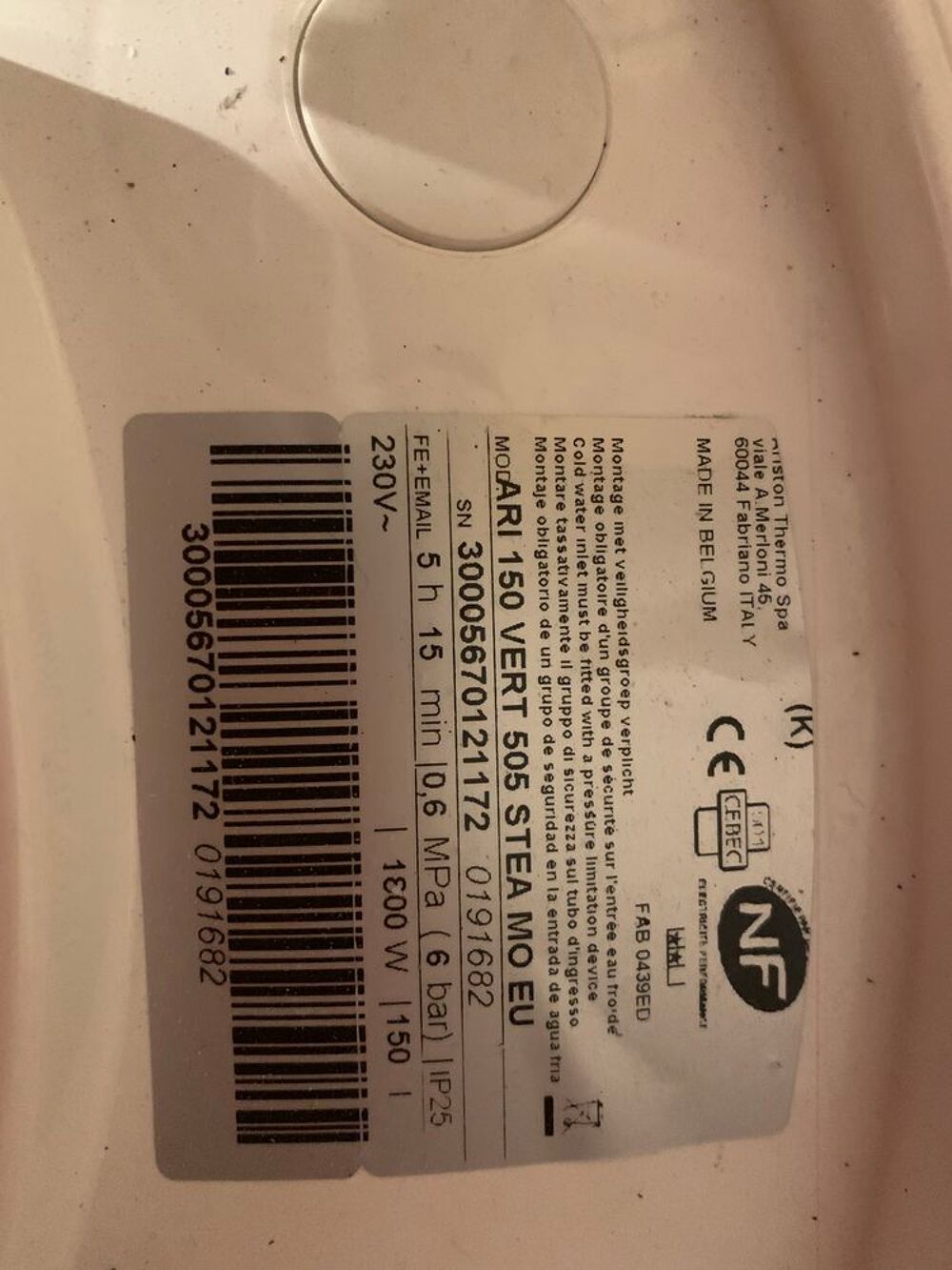 Chauffe eau 150 l Electroménager