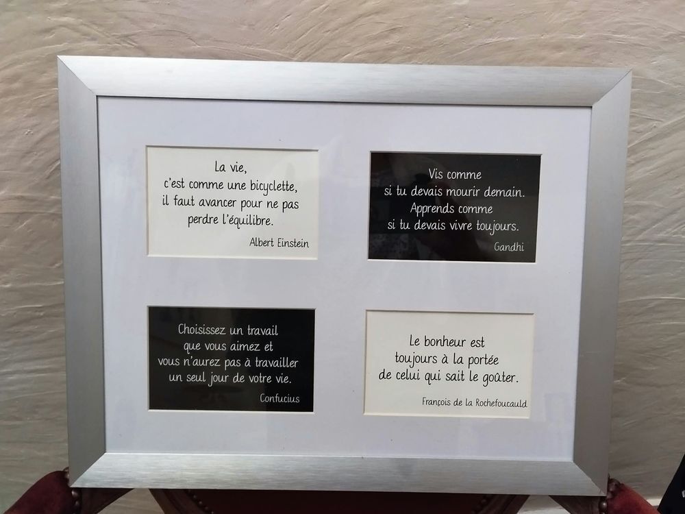 Lot de 3 tableaux citations Décoration