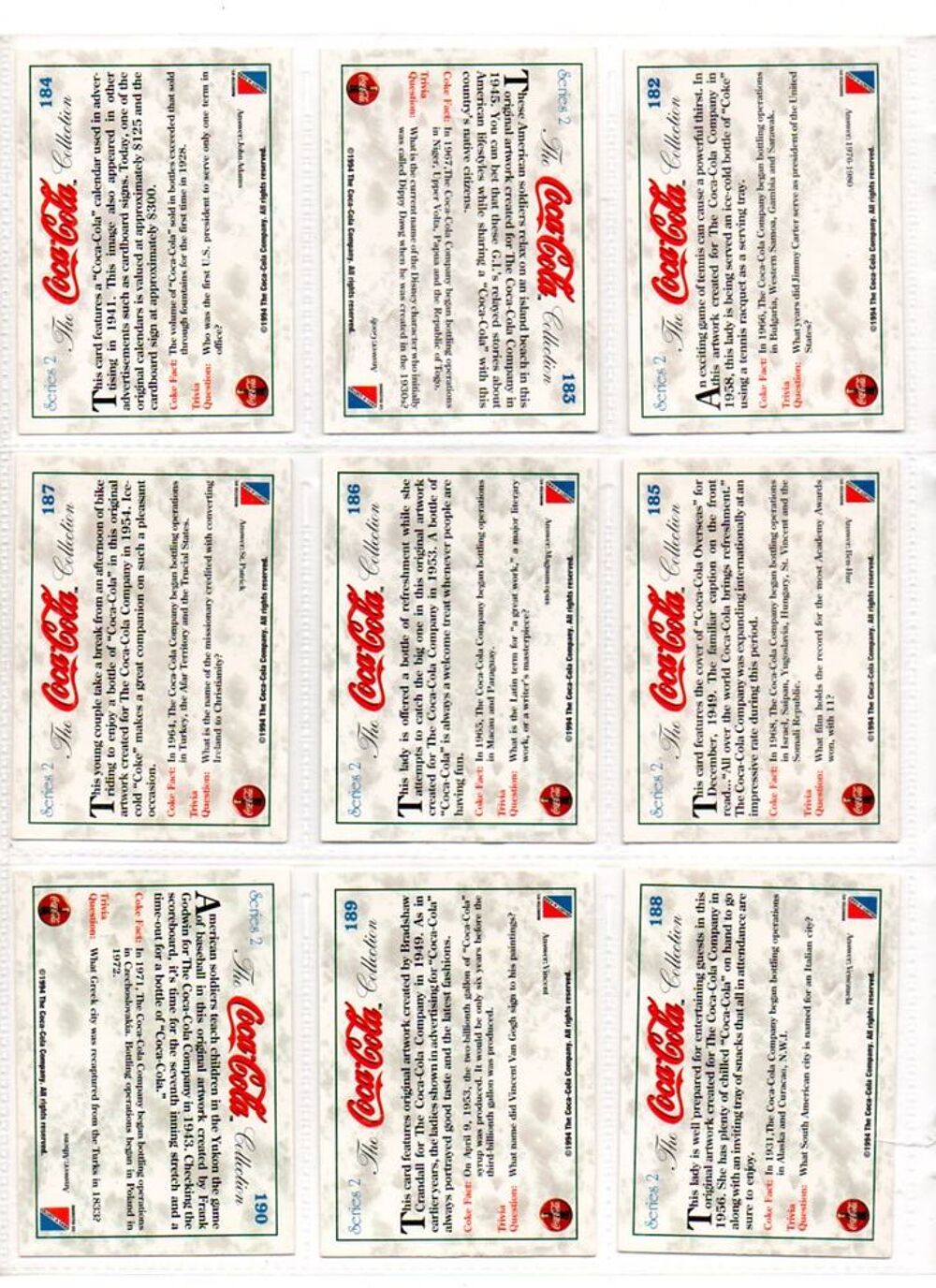 CARTES DE COLLECTION 