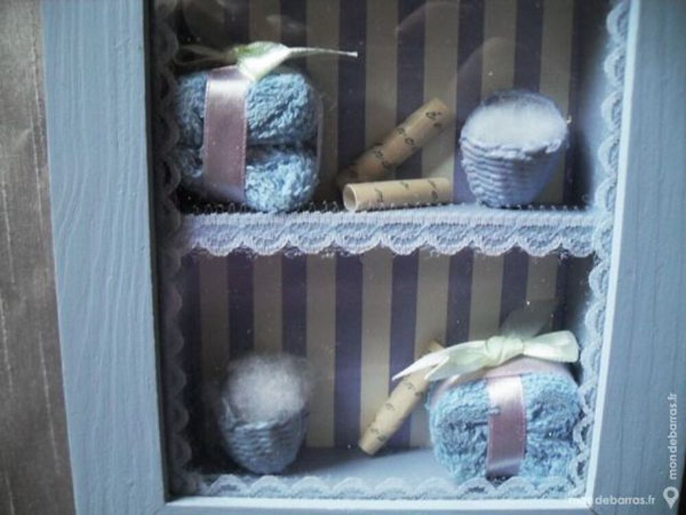 Cadre bleu &agrave; accrocher ds la chambre de b&eacute;b&eacute;. NEUF Décoration