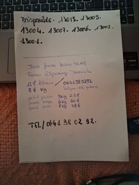 garde de nuits 50 euros par jour 
Cordialement. 0 13015 Marseille