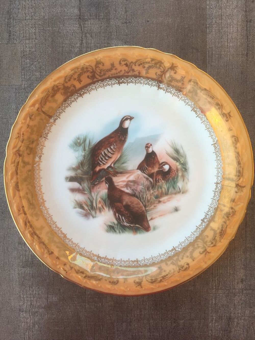 Assiette d&eacute;corative en porcelaine Décoration