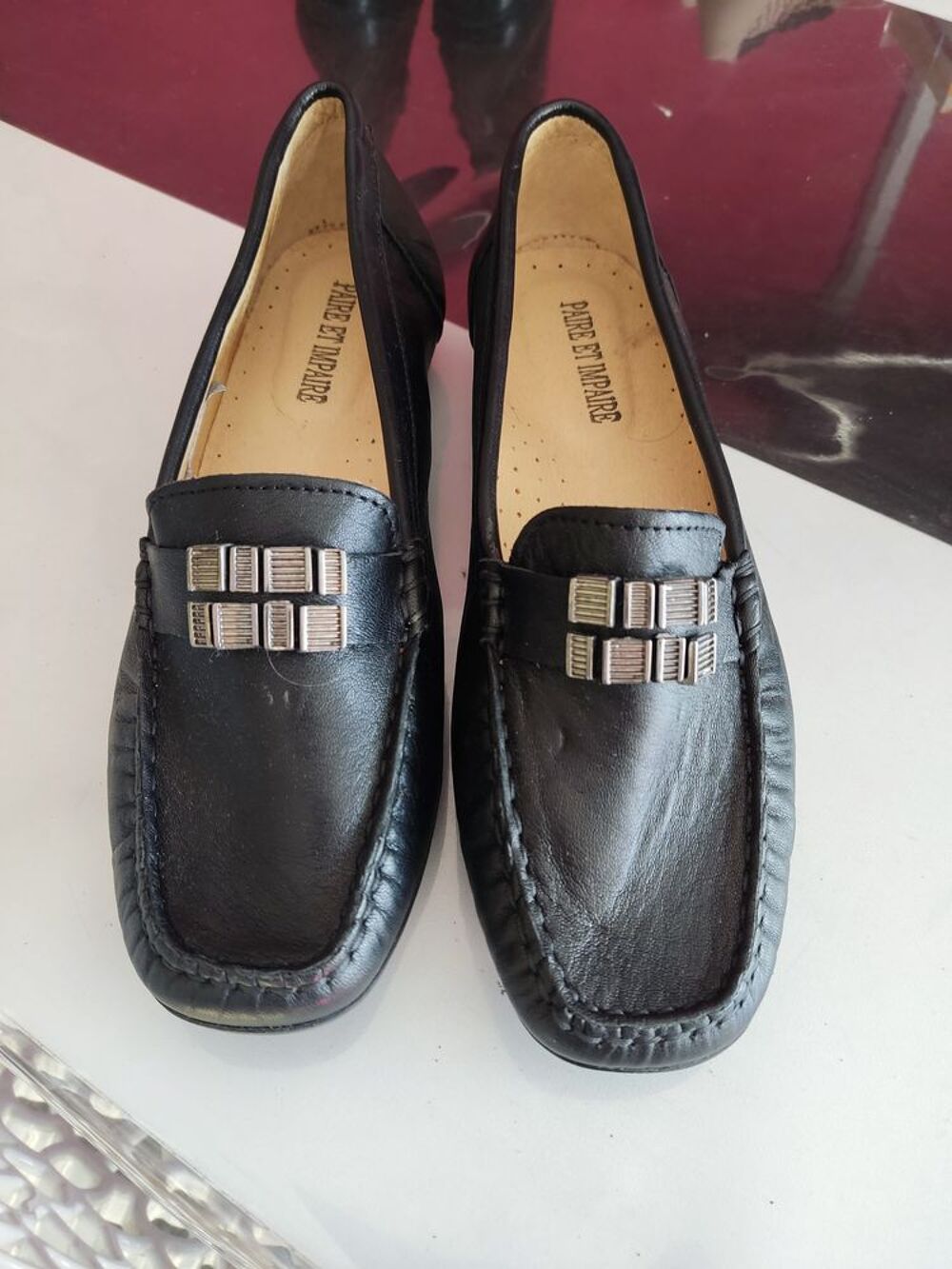 Mocassins cuir noir Chaussures