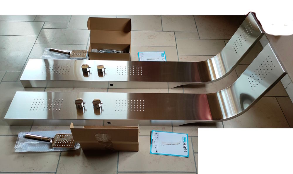 AURLANE Lot de 2 Colonnes douche hydromassante effet pluie Bricolage