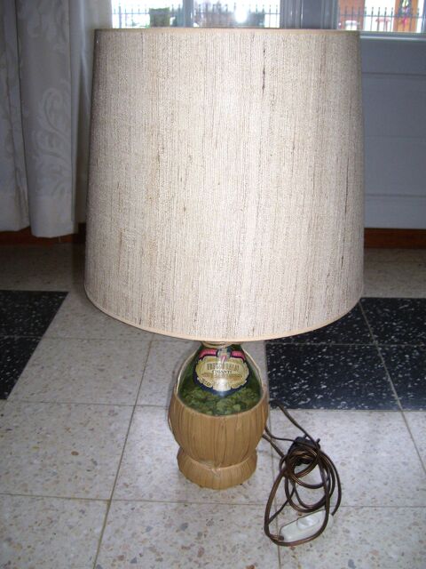 Lampe  avec abat-jour & interrupteur sur Bouteille en verre 5 Estres-Saint-Denis (60)