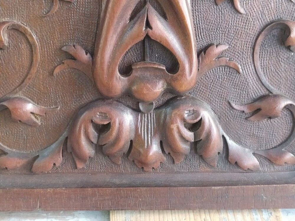 Panneau Bois Sculpt&eacute; Style Renaissance XIX&egrave;me Ornementation Décoration