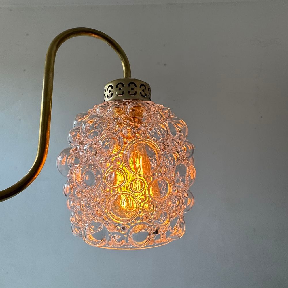 LOT 3 ANCIENNE APPLIQUES EN VERRE BULLE 
D�coration